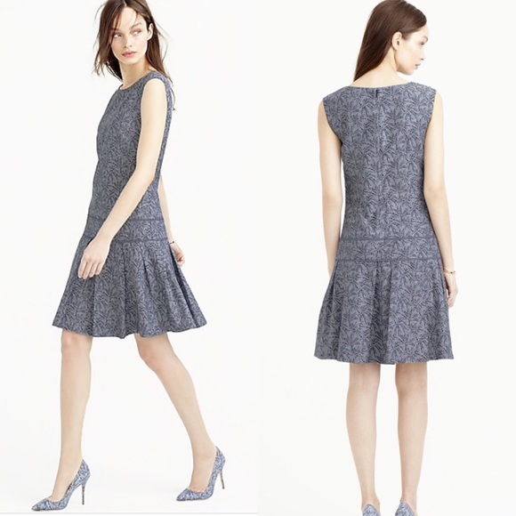 J. Crew Dresses & Skirts - J Crew palm tree print drop waist dress